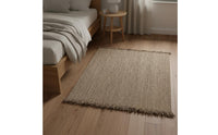 Woven Jute Rug Handcrafted Japanese Design Rug Simple Elegance Design Fiber Carpet for Living Room, Bedroom