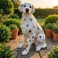 Seated Labrador Statue Floppy Ears Labrador Dog Sculpture Large Home Decoration