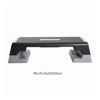 Adjustable Step Platform Rectangular Aerobic Step Platform Gray Legs