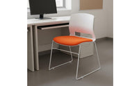 Space Saving Training Chair with Writing Tablet Ergonomic Backrest Collapsible School Chair with Desk Padded Seat Office Furniture Scratch Resistant for Classroom