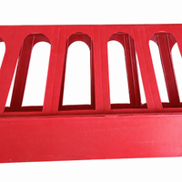 Chicken Feeder For Chicks & Poultry Porous Feeding Tray Durable Polymer Green For Poultry Farms & Gardens