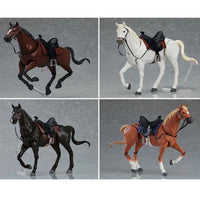 Figma Horse Action Figure White Brown Black Super Articulated
