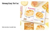30 Pieces Bread Shaped Y Notes Self Toast Shaped Y Notes Creative Gift Idea Bread Slice Memo Pad for Teenagers, Desk, Home, Reading