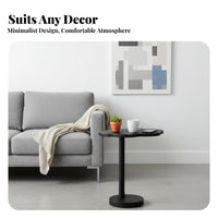 Puffy-Shaped Pedestal Table Movable Household Furniture Space Saving for Bedroom