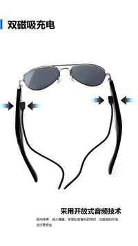 F61 AI Translation Bluetooth Glasses with Real-Time Translation