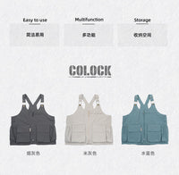 NOBANA Outdoor Camping Vest, Quick-Dry Multi-Pocket Work Vest for Hiking and Fishing
