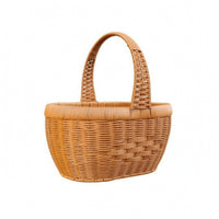 Carry Basket Open Top Wicker Storage Basket Tall Handle