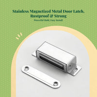 Stainless steel attractive door latch, sturdy cabinet latch, firm closure for closet drawers