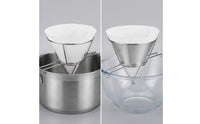Cone Strainer Holder Stainless Steel Strainer with Strainer Cloths Wire Frame Conical Strainer Stand for Home Cooks, Chefs, Food Prep