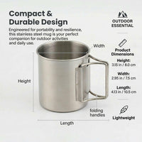 Foldable Coffee Cup Stainless Steel Travel Mug, Outdoor Camping Mug for Hot Drinks, Portable Folding - Image 5