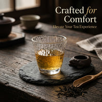 Hammered Glass Tea Cup, Heat-Resistant Japanese Style