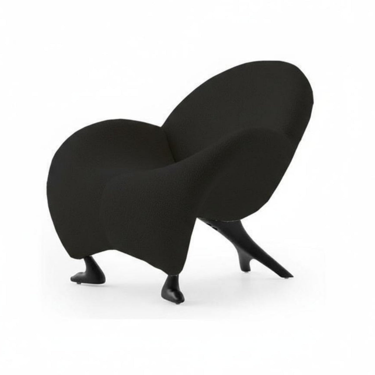 ram's Horn Chair Nordic Design Indoor Furniture Light Luxury design Plush Fabric for Homeowners, Apartment Dwellers, Living Room