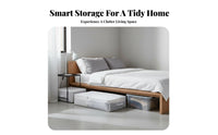 Under-Bed Wheeled container compact Household Storage Clear View Design for Closet