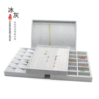 Ice Velvet Ring Storage Tray Jewelry Display Prop Pendant Tray Earring Necklace Stand Bracelet Tray