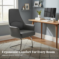 Sled Base Guest Chair Ergonomic Design Conference Seat Easy to Clean sturdy Duty for Students