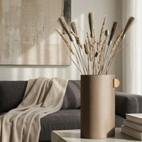 Vase with Side Tab Sculptural Tabletop Vase Vessel Modern Decorative for Living Room, Entryway