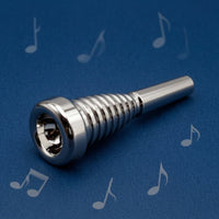 Trumpet Embouchure Piece with Spiral Body Copper Trumpet Embouchure Piece Smooth Shank for Practice