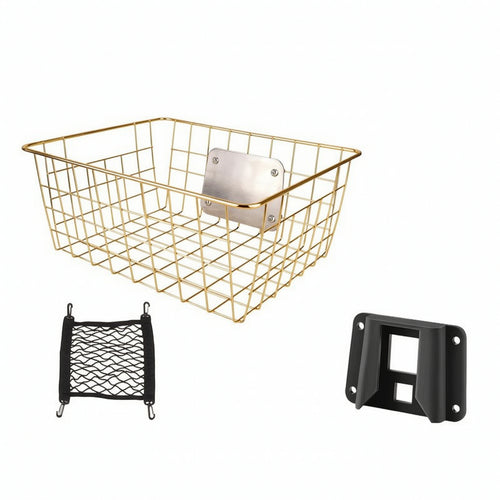Bike Basket with Mounting Bracket Lightweight for Folding Bikes