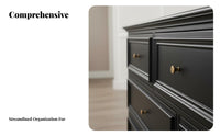Vintage Design 6-Drawer chest of drawers Multi-Functional Storage Furniture Carved Leg features Chest of Drawers Sturdy Construction for Homeowners, Renters, Adults, Bedroom, Entryway, Hallway, Living Room