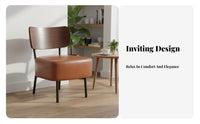 Armchair and End Table Pair Minimalist Design Conversation Set Space-Saving Ergonomic Backrestrest for Interior Designers