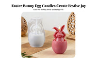 Easter Bunny Candle Form Reusable 3D Bunny Candle Form Easy to Deform Crafting Supply for DIY Enthusiasts, Kids, Holiday Decoration, Gift Making