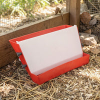 Automatic Quail Feeder Trough with Anti-Scratch Bar, No Waste Small Bird Feeder for Aviary and Cage, Multi-Hole Compartment for Chicks and Fowl