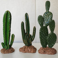 爆款跨境仿真仙人掌鱼缸造景水草摆件水族箱景观植物仙人掌摆件新