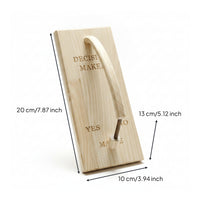 Wooden Decision Maker Natural Wood Wooden Hanging Ornament Arched Top