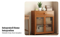 Modern Design Multi-Level Bookcase with Fluted Glass Doors Dust-Proof Tall Cabinet with Transparent Doors Large Capacity Storage Furniture Vertical Space Saving for Book Lovers, Apartment Dwellers, Study Room, Home Office, Dormitory, Bedroom