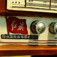 Vintage Iron Radio Model Ornament Photography Prop Home Decor