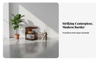 C-Shaped Side Table Space-Saving C-Shaped Magazine Table Transparent for Seniors
