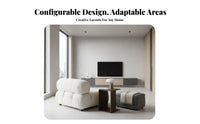 Nordic and design Curved sectional Sofa abrasion-resistantResistant Sectional Couch Vintage themed Living Room Furniture space-saving for Apartment Dwellers, Pet Owners, Interior Design fans, Studio, Lounge Area, Office