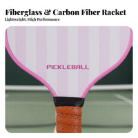 Long-Lasting Border Guard Fiberglass Pickleball Racket Comfortable Grip Fiberglass Pickleball Rackets Enlarged Sweet Area for Men, Indoor