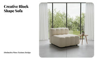 Unstructured Sectional Sofa Wabi-Sabi Aesthetic Configurable Couch Double-Sided Minimalist for Interior Designers