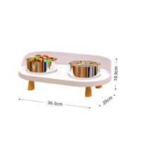 Stainless Steel Cat Bowls with Stand Neck Protection Raised Pet Bowl Station
