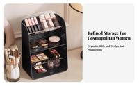 Rotating Makeup organizer Space Saving Cosmetic Organizer Multi-Compartment for Desk
