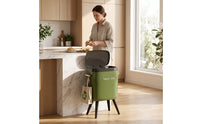 Slim Trash Can with Legs Modern Trash Can with Raised Legs Space-Saving Elevated Waste Bin Sturdy for Bathroom