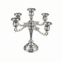 Ornate Candle Holder Lustrous Rose Relief Candle Holder Shiny Finish