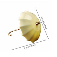 Umbrella Tea Strainer Dishwasher Ceramic Tea Strainer Non Glaze Teaware for Home