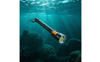 Portable Dive Torch with Side Switch Bright Dive Light with Rechargeable Battery Rugged Diving Light Compact for Divers
