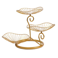 3-Tier Fruit Basket Decorative Storage Rack Stable for Living Room