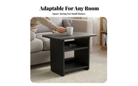 two-level Square Side Table flexible Use Nightstand Sturdy and Stable for Office