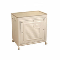 Large Capacity Collapsible Cabinet with Wheels Multi-Functional Rolling Toy Bin Dustproof Household Storage Two-Way Opening for Homeowners, Children, Bedroom, Living Room, Playroom, Nursery