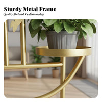 2-Tier Metal Stand Easy Assembly 2-Tier Deer Design Stand Stable Base
