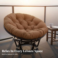 Hanging Swing Seat Cushion Soft Textile Round Hanging Basket Chair Cushion for Balcony, Living Room