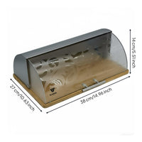Countertop Roll Holder Ventilation Holes Bread Storage Box Ventilated