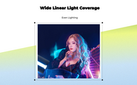 RGB LED light, adjustable color temp.