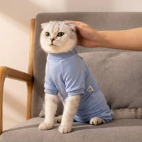 Cat Recovery Suit with Fasteners, Post-Operative Clothing for After Surgery