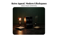 Black Fluted Door Cabinet Retro Design Nightstand mid-centuryera Modern for Bedroom