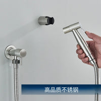 304 Stainless Steel Pressure Spray Gun Bidet Set for Bathroom Handheld